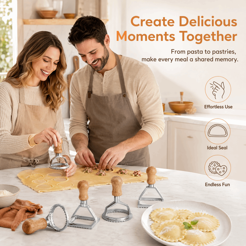Dumpling Press Set - 7PCS Individual Upright Ravioli Cutter Set