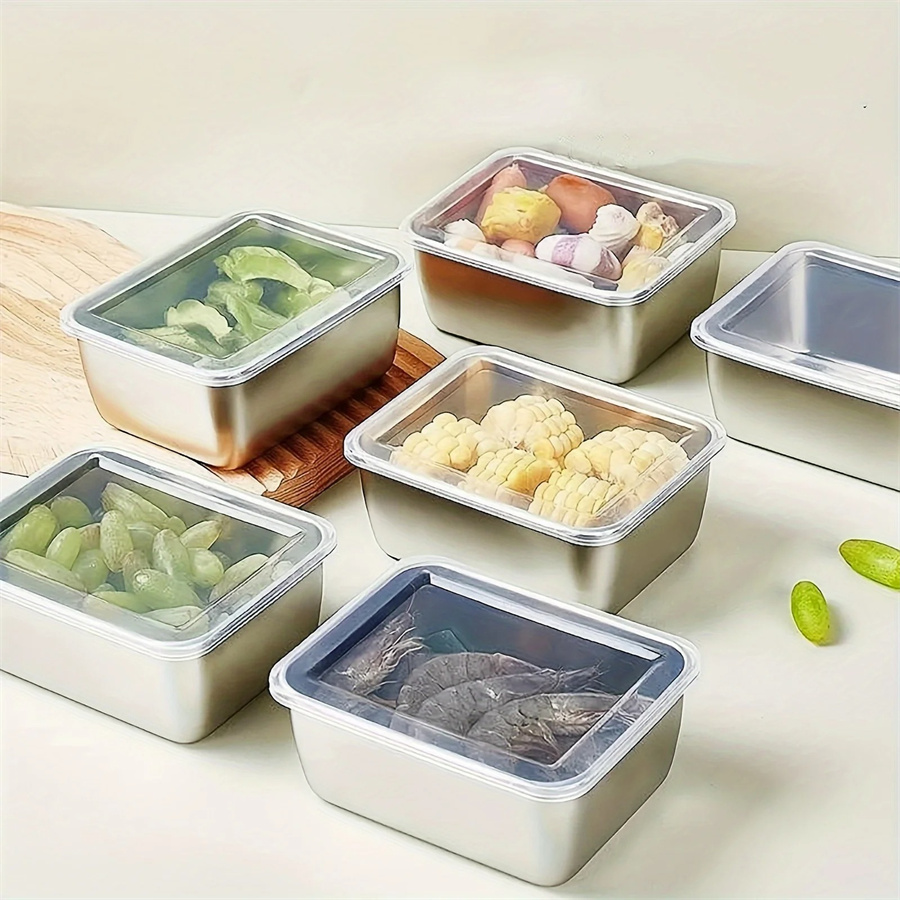Dim Sum Basket - 1/3/5pcs Stainless Steel Food Storage Box