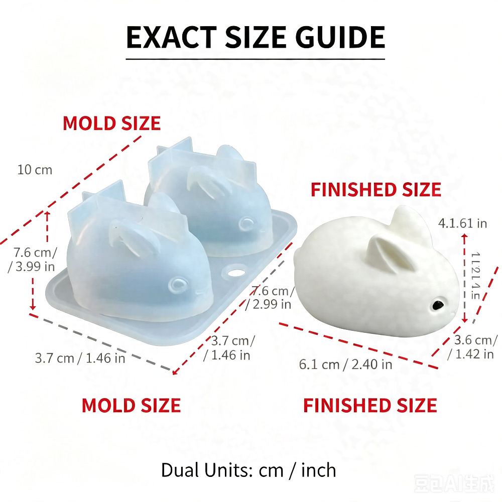 3D Mini Rabbit Silicone Mold F - огляд і ціна Bunny Cake Mold