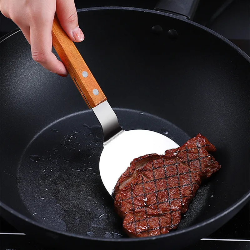Stainless Steel Wooden Handle  - огляд і ціна Okonomiyaki Spatula