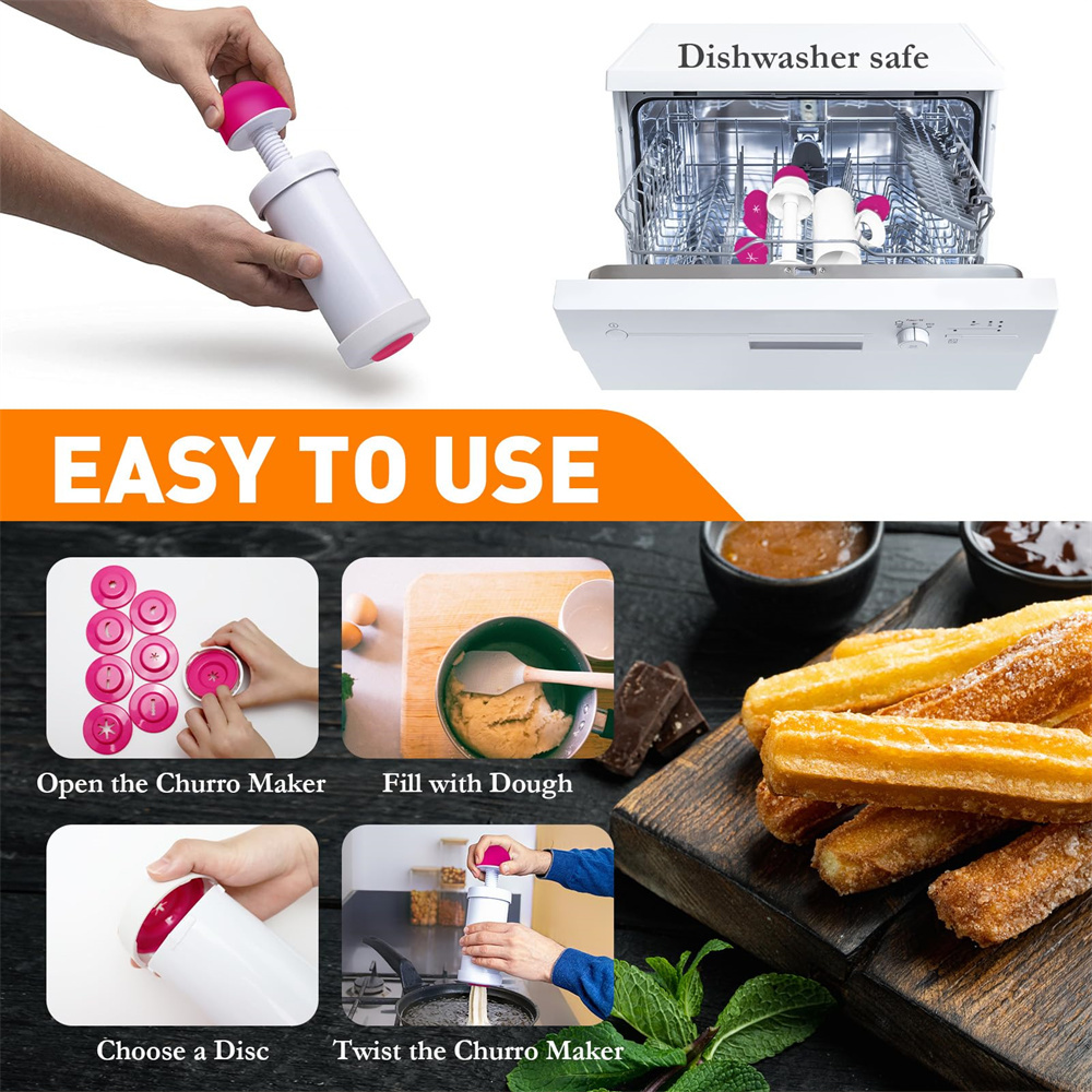 1pc DIY Manual Cookie Press Ma - огляд і ціна Churros Maker Gun