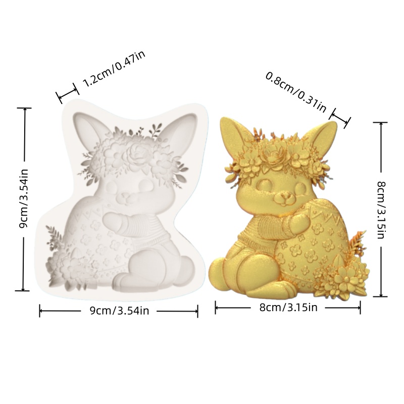 Easter Wreath Bunny Silicone B - огляд і ціна Bunny Cake Mold