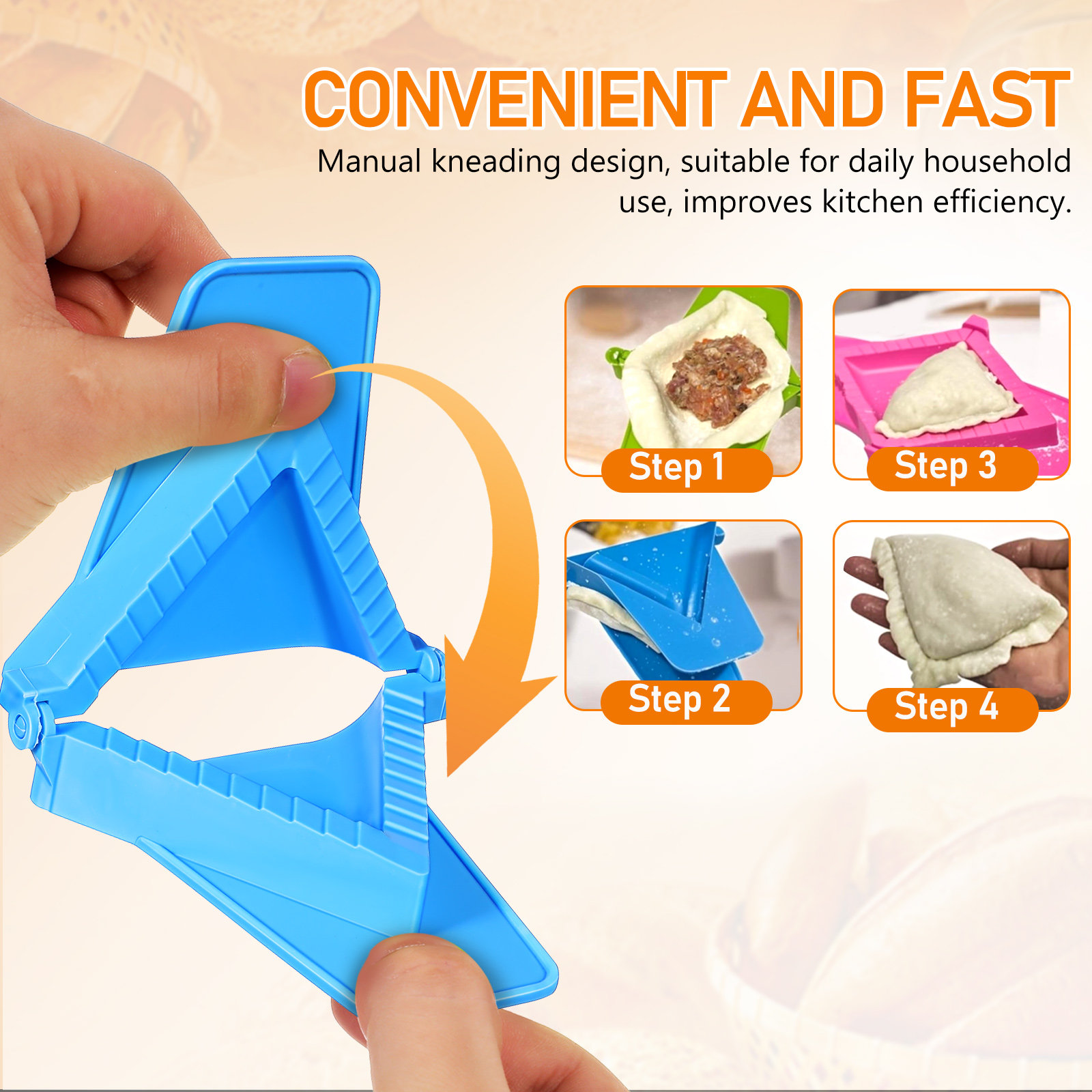 3Pcs Dumpling Mold Plastic Set - огляд і ціна Dumpling Press Set