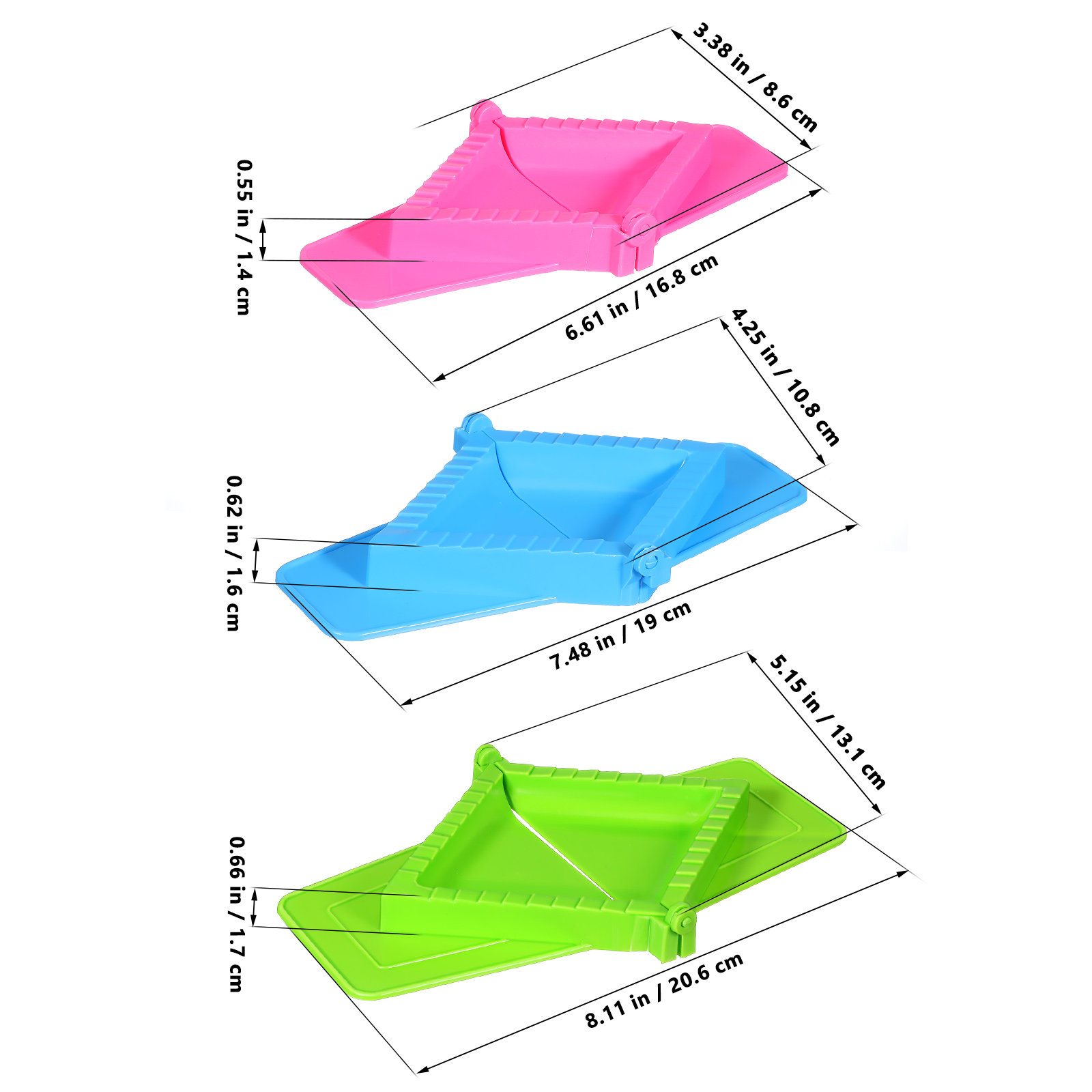 3Pcs Dumpling Mold Plastic Set - огляд і ціна Dumpling Press Set
