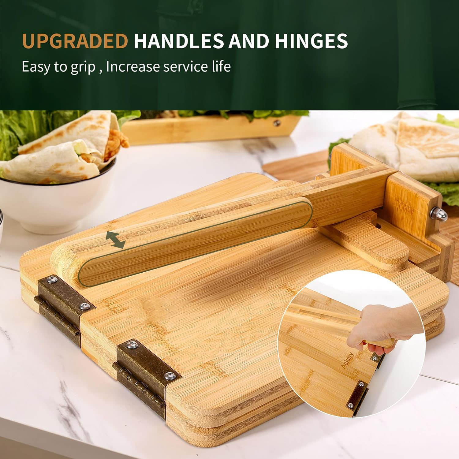 Hot-selling bamboo and wood to - огляд і ціна Dumpling Press Set