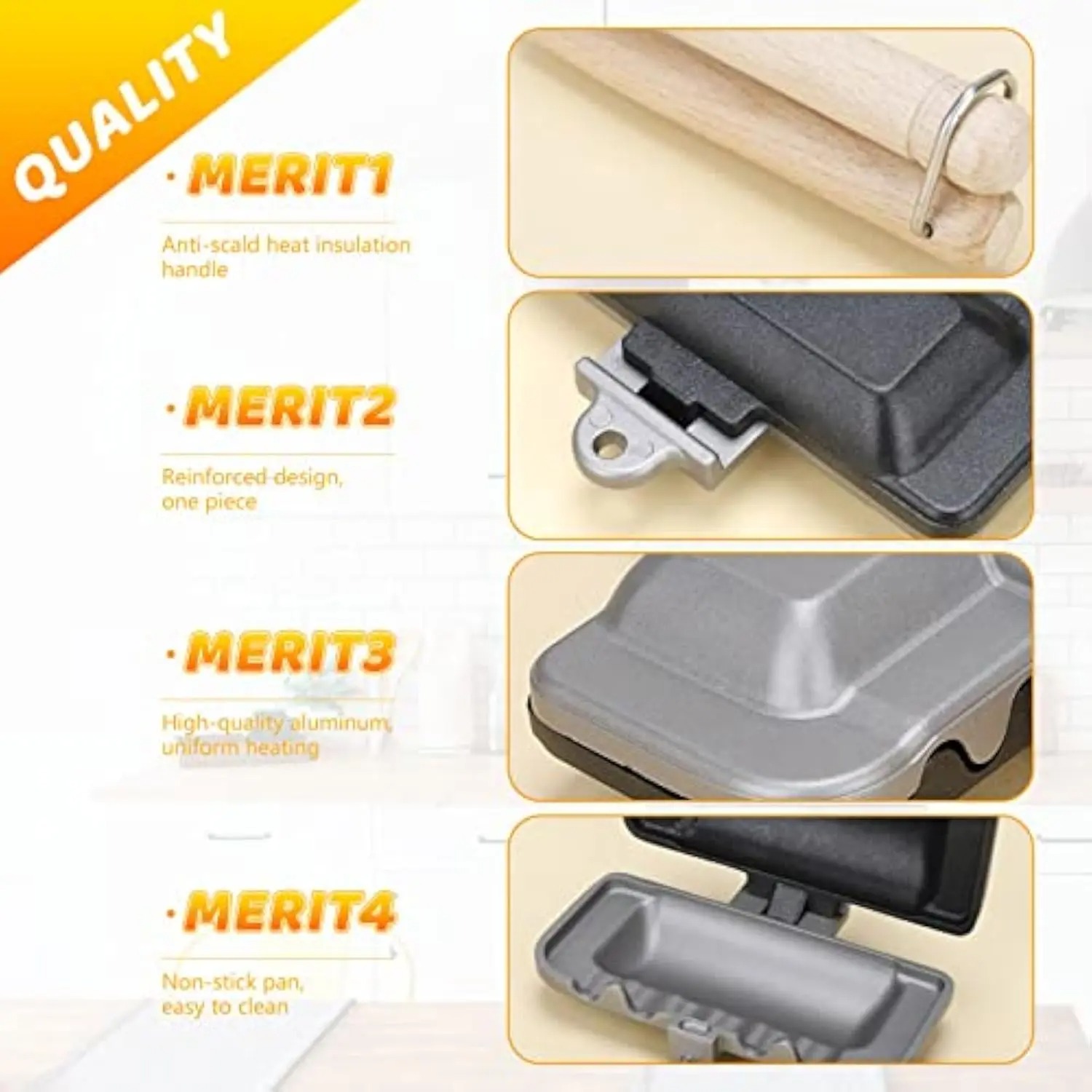 Breakfast Sandwich Maker, 4W1H - огляд і ціна Hot Dog Press