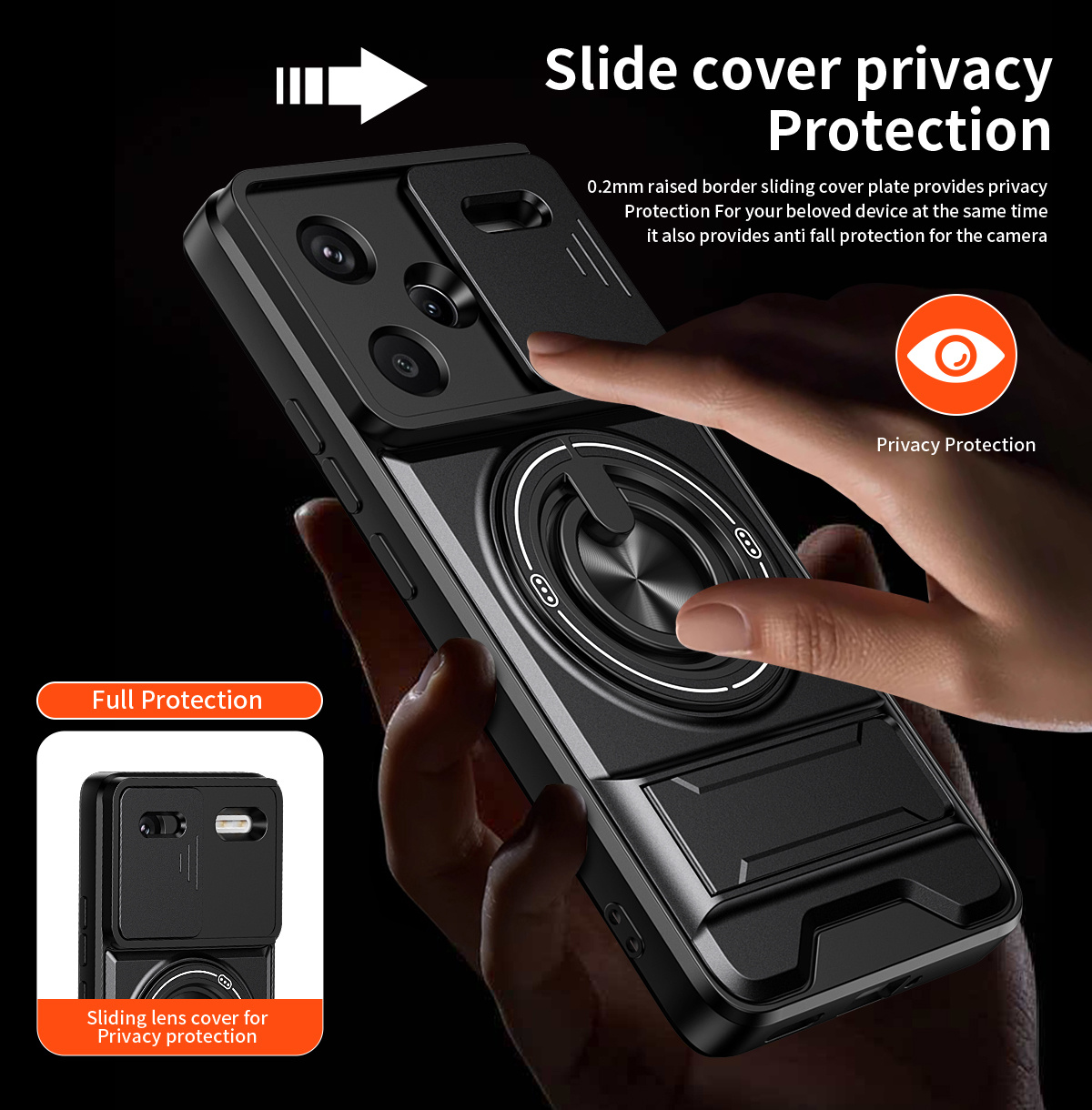 Lens Slide Camera Phone Case f - огляд і ціна Taco Stand Holder
