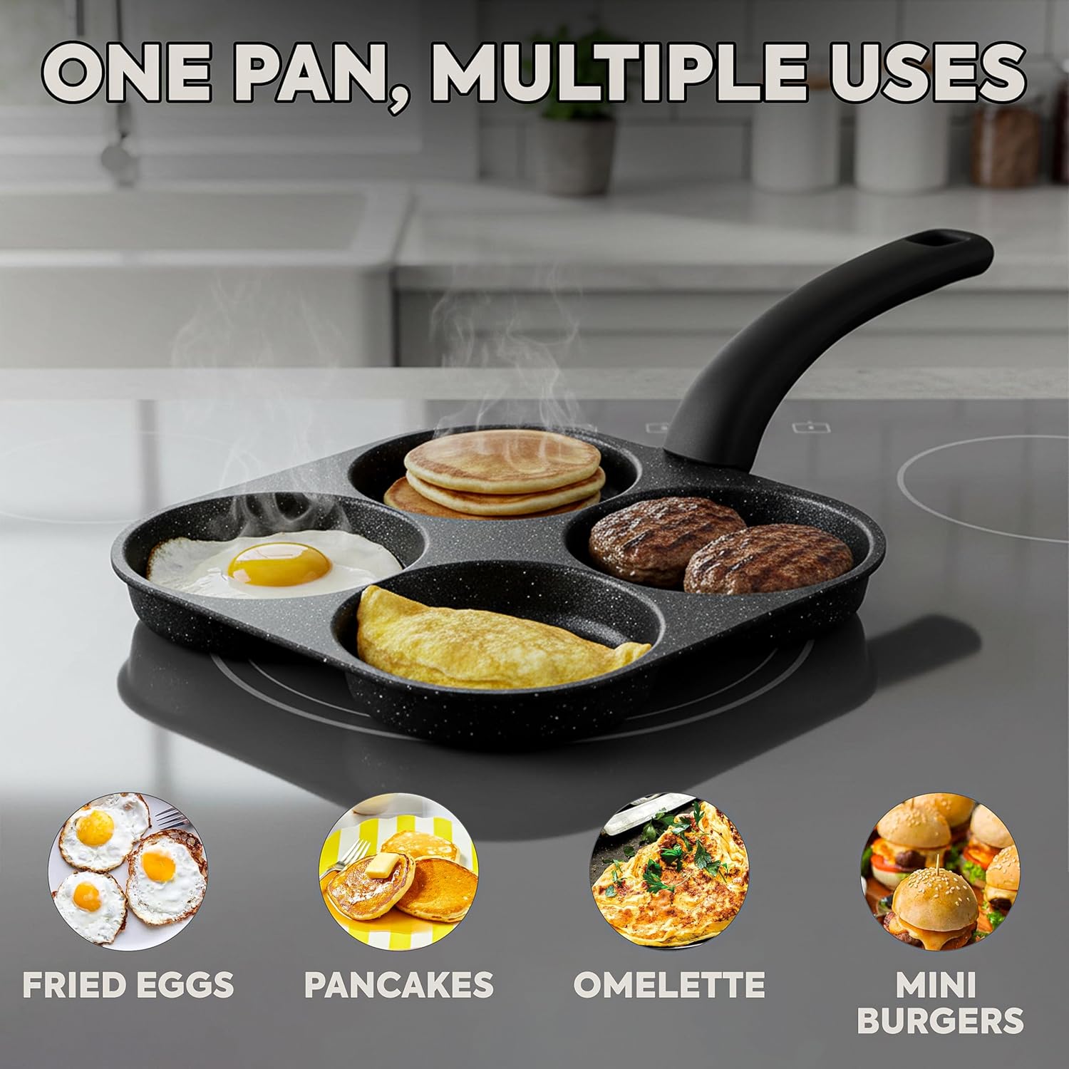 Egg Frying Pan Nonstick Pancak - огляд і ціна Egg Waffle Pan